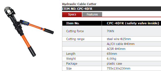 Hydraulic Cutter