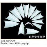 White cusp nail tip